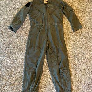 Vintage Flyers Coverall Green Mens Full Zip
